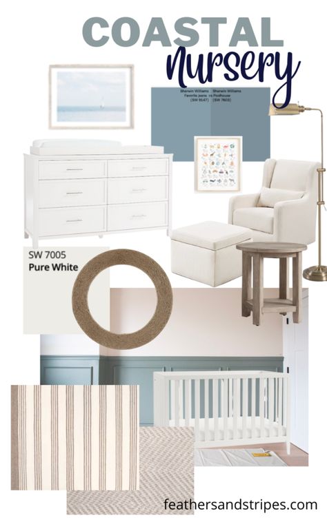 Gender Neutral Coastal Nursery, Coastal Cowboy Nursery, Neutral Ocean Nursery, Ocean Playroom, Coastal Boy Nursery, Coastal Nursery Boy, Montauk Style, Southern Nursery, Victorian Nursery