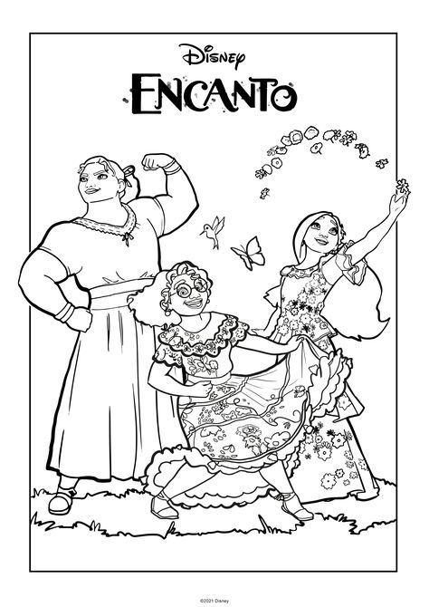 Free Printable Disney ENCANTO Coloring Pages - Lola Lambchops Encanto Colouring Pages, Encanto Printables, Encanto Coloring Pages, Encanto Coloring, Encanto Movie, Encanto Birthday, Encanto Party, New Disney Movies, Family Coloring Pages