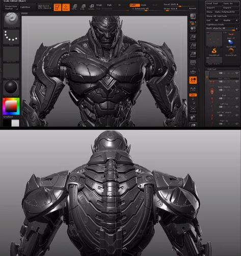 Zbrush Hard Surface, Zbrush Models, Zbrush Character, Character Design Tutorial, Zbrush Tutorial, Hard Surface Modeling, Surface Modeling, Anatomy Tutorial, Digital Sculpture