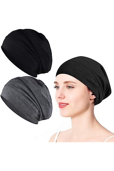 Molain Satin Bonnet Sleep Cap Hair Cover Bonnet Satin Lined Slouchy Beanie Night Sleeping Hat Adjustable Stay on Silk Lined Slouchy Beanie Hat Black (Grey) : Amazon.co.uk: Fashion Silk Hair Bonnet, Satin Bonnet Sleep, Satin Lined Beanie, Silk Hair Bonnets, Sleeping Hat, Chemo Scarves, Chemo Headwear, Slouchy Beanie Hat, Satin Bonnet