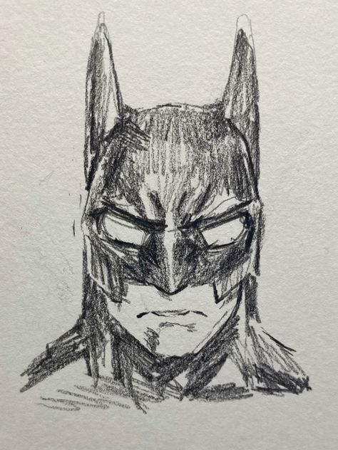 Batman Mask Drawing, Sketch Book Pencil Drawing, Sketch Cartoon Characters, Batman Doodle Art, Lego Batman Drawing, Superhero Drawings Easy, Batman Sketch Pencil, Batman Sketch Easy, Batman Drawing Pencil