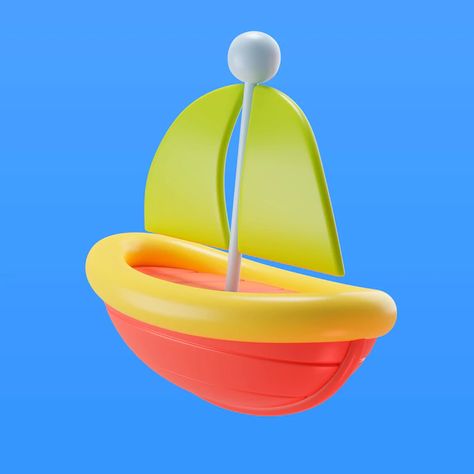 Boat Icon, Boat Illustration, Best Baby Toys, Visual Reference, Family Tattoo, Toy Boat, Ppt Design, 3d Artwork, Family Tattoos