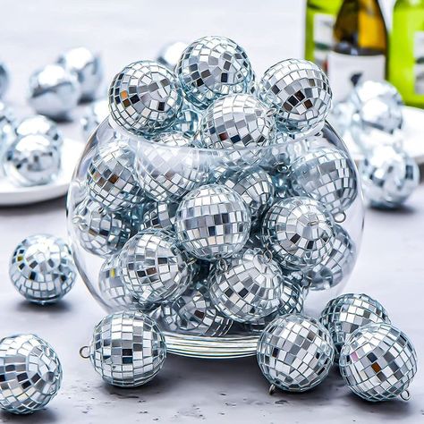 Mamma Mia Decorations for a Mamma Mia Bachelorette Party + Hanging Mini Disco Balls Mini Disco Ball, Disco Ball Decorations, Disco Theme Party, 70s Disco Party, Ball Birthday Parties, Disco Theme, Sparkle Party, Boho Cowgirl, Disco Balls