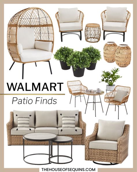 Shop Better Homes & Gardens Woven … and other curated products on LTK, the easiest way to shop everything from your favorite creators. Aesthetic Patio, Patio Aesthetic, Design Per Patio, Backyard Patio Furniture, Boho Patio, Walmart Home, Patio Inspiration, Backyard Furniture, Patio Style