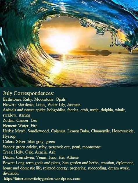 Correspondences for July July Magical Correspondences, July Witchcraft, July Correspondences, August Witchcraft, Month Correspondence, Monthly Correspondences, July Magic, Magickal Correspondences, Birthday Month Flowers