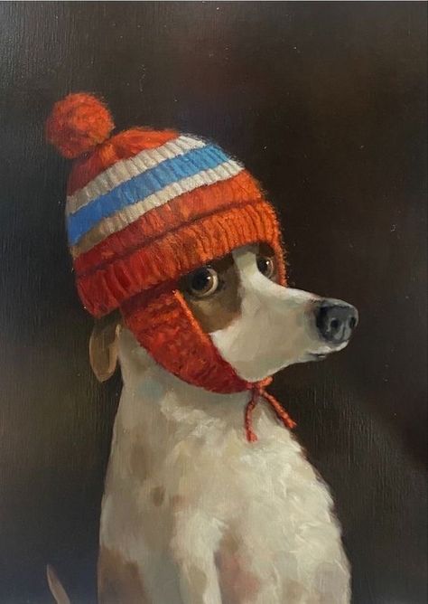 Funny Dog Portraits Painting, Cat Memes Wallpaper, Axolotl Pictures, Alison Friend, Pet Portrait Paintings, Dog Portraits Painting, Dog Portraits Art, Aquatic Creatures, Puppy Art