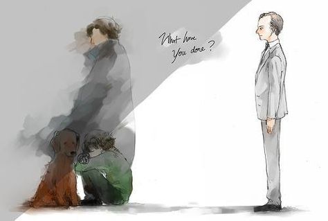 *spoilers* fanart - Holmes brothers & Redbeard Sherlock Drawing, Holmes Brothers, John Lock, Sherlock Art, Mycroft Holmes, Mrs Hudson, John 8, Sherlock Holmes Bbc, Sherlock 3