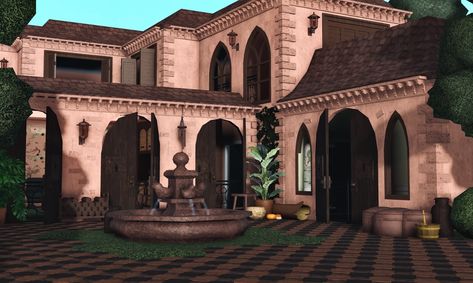 Mediterranean Spanish house 🧱 ⚔︎ 𝖣𝗈𝗇𝗍 𝗌𝗁𝖺𝗋𝖾 𝗆𝗒 𝖻𝗎𝗂𝗅𝖽𝗂𝗇𝗀𝗌 𝗐𝗂𝗍𝗁𝗈𝗎𝗍 𝗉𝗋𝖾𝗆𝗂𝗌𝗌𝗂𝗈𝗇⚔︎ ㋡ 𝖨𝖿 𝗒𝗈𝗎 𝖽𝗈 𝗆𝖺𝗄𝖾 𝗌𝗎𝗋𝖾 𝗍𝗈 𝗀𝗂𝗏𝖾 𝗆𝖾 𝗍𝗁𝖾 𝖼𝗋𝖾𝖽𝗂𝗍 ㋡ ♡𝖨𝗀𝗇𝗈𝗋𝖾 𝗍𝖺𝗀𝗌♡ #roblox #bloxburg #robloxbloxburg #bloxburghouse #bloxburgbuild #bloxburgbeta #interiordesigner #interiordesign #aestheticbuild #aesthetic #bloxburgbuilder #exterior #interior #builder #bloxburgspeedbuild #speedbuild #bedroom #bathroom #roomdesign #interiordesigns #kindness #office #livingroom #bloxburghacks #fyp #foryou #foryoupage #explore #bloxburgf... Spanish House Bloxburg, Bloxburg Outfits, Spanish Villa, Bloxburg Ideas, Spanish House, Mediterranean Homes, Bloxburg House, Spanish Style, House Layouts