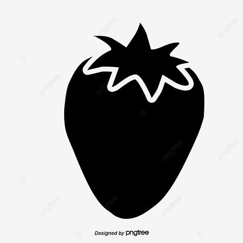 Strawberry Silhouette, Strawberry Sketch, Sketch Fruit, Fruit Silhouette, Strawberry Vector, Strawberry Background, Tiny Embroidery, Strawberry Png, Cake Illustration