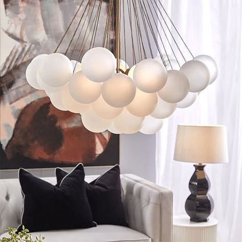 Cloud Pendant, Frosting Techniques, Orb Chandelier, Cluster Pendant Lighting, Delicate Pendant, Bubble Chandelier, Smart Bulb, Cafe Lights, Gold Chandelier