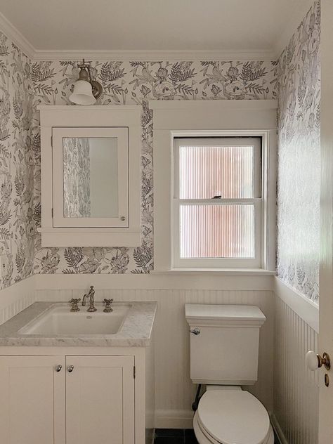 Bathroom with beadboard walls