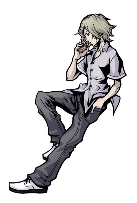 Twewy Joshua, Joshua Twewy, Joshua Kiryu, Tetsuya Nomura, Joshua 1, Hair Flip, Talking Heads, Jojo Bizzare Adventure, Illustration Character Design