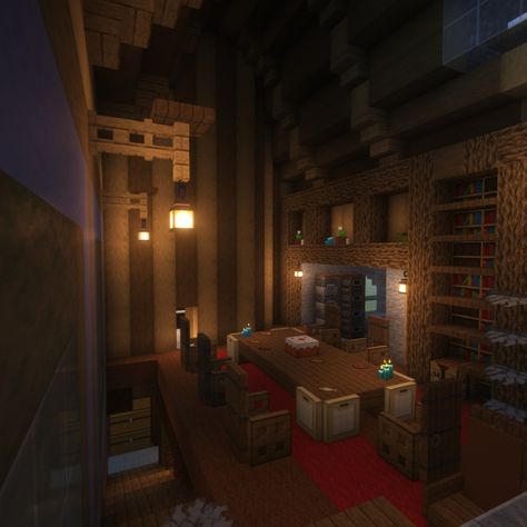 Minecraft trade workshop #minecraft #minecraftbuilds #minecrafttradinghall #minecraftvillagerhouses #minecraftboardinghouse #minecraftmerchant #minecraftmedieval Minecraft Dark Castle Interior, Dark Castle Interior, Workshop Minecraft, Office Minecraft, Minecraft Office, Mc Interior, Dark Castle, Minecraft Medieval, Boarding House