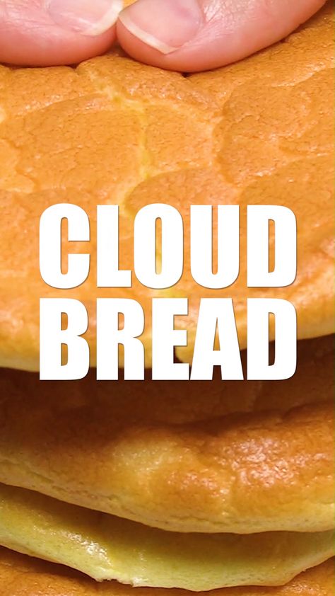 We're loving this gluten-free, low carb, keto Cloud Bread! #bakedbyanintrovertrecipes #bread #baking #lowcarb #keto #glutenfree Easy Cloud Bread, Bread Tiktok, Easy Cloud Bread Recipe, Keto Cloud Bread, Cloud Bread Recipe, Low Carb Menus, Creamy Chicken Soup, Greek Yogurt Recipes, Cloud Bread