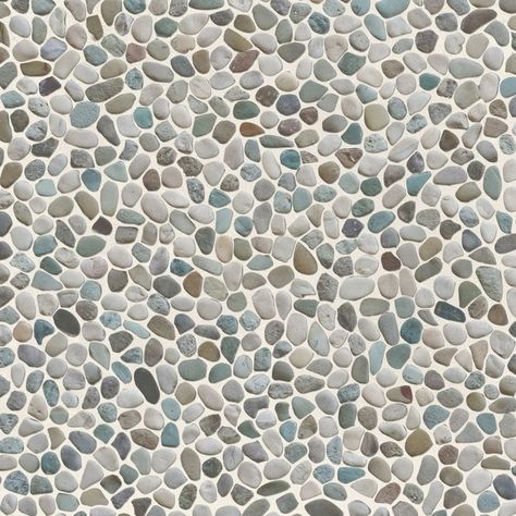 Pebble Shower Floor River Rocks The Tile Shop, Pebble Shower Floor River Rocks Rustic, Pebble Stone Shower Floor River Rocks, Pebble Bathroom Floor Lowe's, Pebble Tile Shower Floor Lowe's, Wood Tiles, Stone Tile, Natural Stone Tile, Petrified Wood