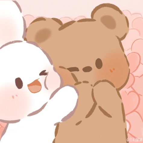 Cute Bear Drawings, Bunny And Bear, Apple Watch Wallpaper, Korean Art, Kawaii Doodles, Dessin Adorable, Cute Little Drawings, Cute Profile Pictures, Cute Backgrounds