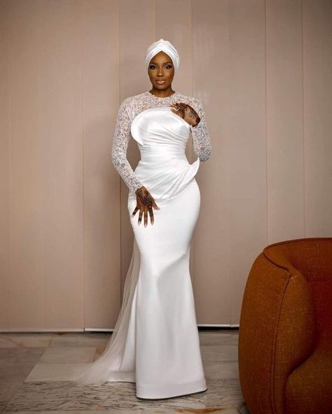 Wedding Dresses African, Civil Dress, Elegant Long Sleeve Wedding Dresses, Latest Wedding Gowns, Muslim Wedding Dress, Dresses African, Civil Wedding Dresses, Classy Wedding Dress, Dinner Dress Classy