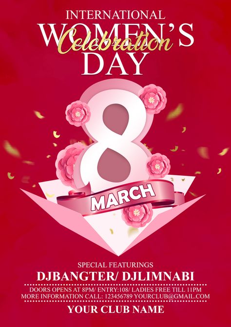 Poster Happy Womens Day 8 March#pikbest#templates Womens Day Poster, March Images, Poster Drink, Alt Posters, Happy Womens, Women's Day 8 March, 8 March, Social Post, Beautiful Posters