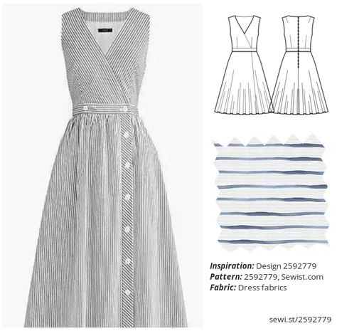 Polyester Dress Pattern, Summer Wrap Dress Pattern, Free House Dress Pattern, Ladies Dress Patterns Sewing, Casual Dress Patterns Sewing Simple, Seamwork Dress, Sewing Work Clothes, Office Wear Sewing Patterns, Simple Dress To Sew