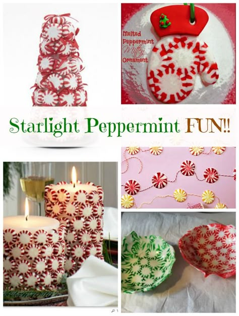 Crafts a la mode : 10 Cute Ways to Use Starlight Mints at Christmas Peppermint Crafts, Peppermint Candy Crafts, Diy Christmas Ideas, Starlight Mints, Peppermint Ornament, Candy Cane Crafts, Soil Erosion, Get Ready For Christmas, Erosion Control