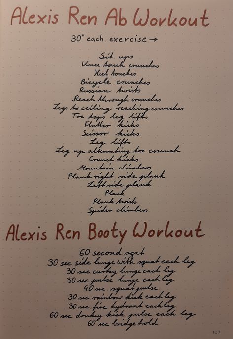 Here I've wrote down the workout by Alexis Ren, which I do for 3 weeks now and the results are amazing... Alexis Ren Ab Workout, Alexis Ren Workout, Revenge Plot, Quiet Workout, Revenge Body, Board Aesthetic, All Body Workout, Alexis Ren, Gym Tips