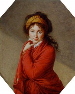 Portrait of Countess Golovine by ELISABETH VIGÉE-LEBRUN (1755-1842), Moscow, 1797-1800 » The Barber Institute of Fine Arts Turban Tutorial, Female Painters, Color Symbolism, Woman In Red, Empire Style, Portrait Artist, Marie Antoinette, Female Portrait, Female Artists