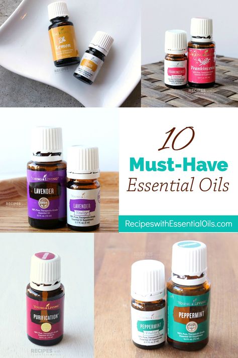 Everyday Tips & Recipes for Using 10 Must-Have Essential Oils from RecipeswithEssentialOils.com Must Have Essential Oils, Lavender Essential Oil Young Living, Living Oils Recipes, Homemade Essential Oils, Essential Oils For Pain, Young Living Essential Oils Recipes, Yl Oils, Essential Oils Guide, Oil Remedies