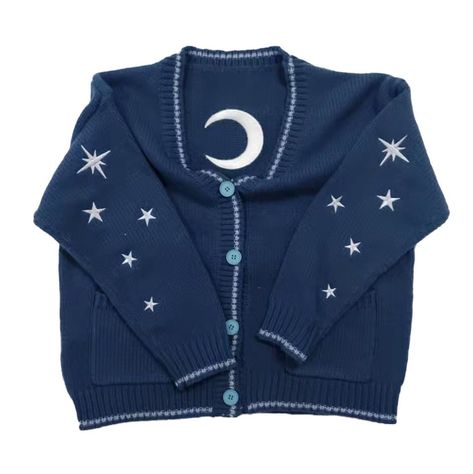 Midnight Cardigan, Midnights Cardigan, Moon Cardigan, Star Cardigan, Moon Sweater, Eras Tour Outfits, Moon Embroidery, Womens Knit Sweater, Tour Outfits