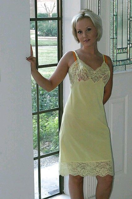 55da5990b239828b5f8c63e31e6f673c Lace Slip, A Woman, Yellow, Lace