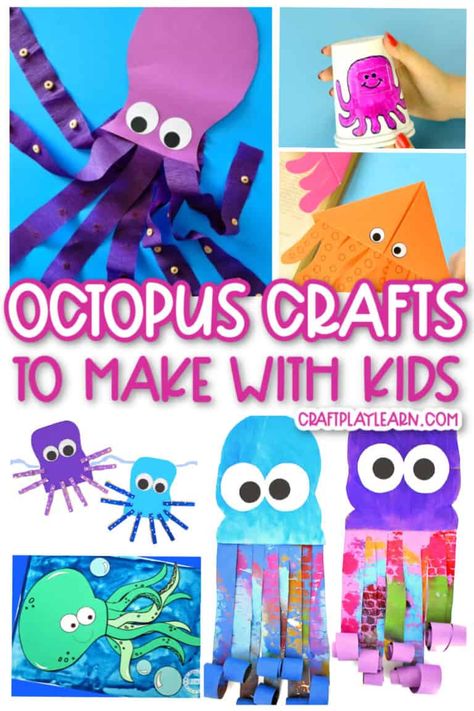 Octopus Craft Ideas For Kids - Craft Play Learn Spring Crafts For Kindergarten, Octopus Project, Jonah Whale, O Is For Octopus, Ocean Crafts For Kids, Alphabet Curriculum, Octopus Craft, Reading Activities For Kids, Odd And Even Numbers