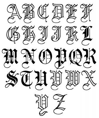 Old English Lettering 10 - Letters A to Z Old English Tattoo, Old English Alphabet, Tato Maori, Tattoo Lettering Alphabet, Alphabet Graffiti, Tattoo Script Fonts, Tattoo Fonts Alphabet, Calligraphy Fonts Alphabet, Tattoo Fonts Generator