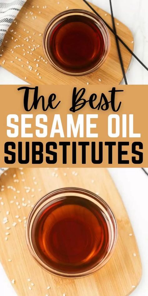 The Best Sesame Oil Substitutes can easily be found in your pantry. These substitutes can still help with your cooking and baking needs. Still make all your favorite Asian recipes with these easy sesame oil substitution ideas. #eatingonadime #ingredientsubstitutions #sesameoil #substitutions Sesame Oil Recipes, Baking Swaps, Asian Dipping Sauce, Oil Substitute, Bunny Chow, Easy Marinades, Brown Sugar Recipes, Homemade Condiments, Ingredient Substitutions