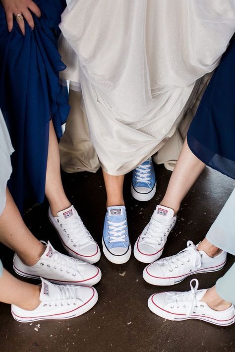 Bridesmaid Converse Shoes, Bridal Party Converse, Converse Wedding Party, Wedding Party Converse, Converse Wedding Shoes Bridesmaid, Wedding With Converse, Matching Wedding Converse, Converse Wedding Shoes Bride, Wedding Dress With Converse