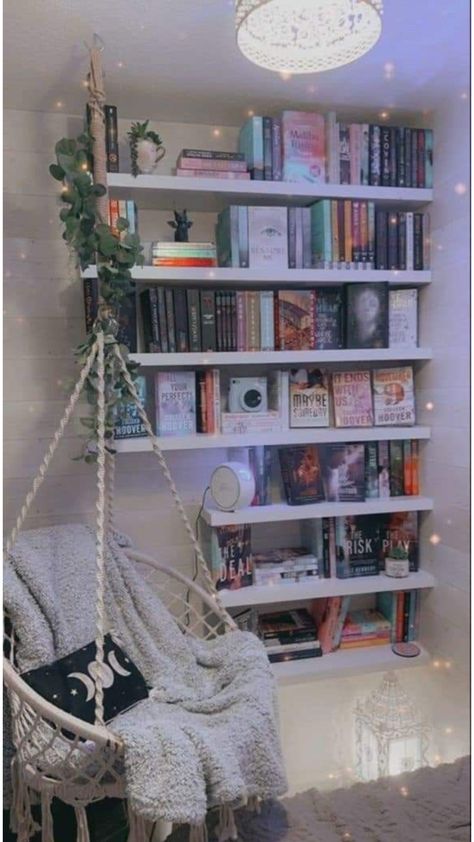 Mini Library Room Ideas, Bedroom Ideas Library, Room Decor For Book Lovers, Small Library Room Ideas Reading Areas, Small Library Room Ideas, Book Room Ideas, Book Corner Ideas Bedroom, Room With Bookshelves, Book Bedroom