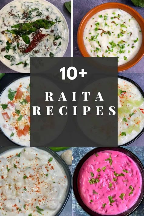 Indian Yogurt Dip, Raitha Recipes, Raita Recipe Indian, Indian Raita, Yogurt Dips, Indian Yogurt, Vegetarian Curries, Chicken Main Dish Recipes, Indian Rice Recipes