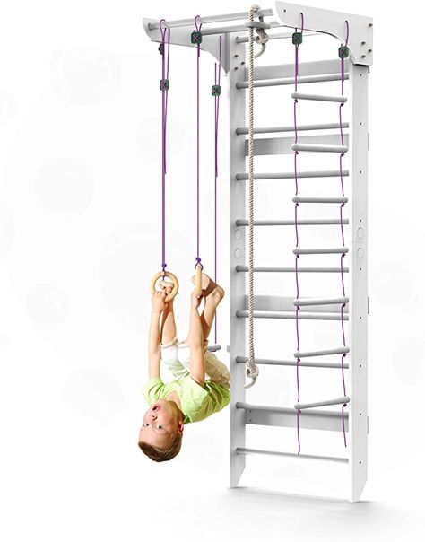 Bar Gymnastics, Wall Gym, Stall Bars, Swedish Ladder, Indoor Jungle Gym, Toddler Climbers, Playground Set, Indoor Gym, Power Tower