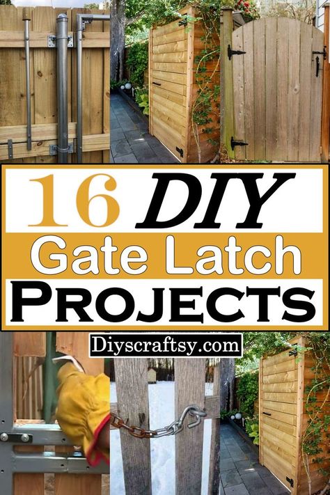 Gate Locks Outdoor Diy, Diy Gate Lock Ideas, Diy Gate Latch, Locking Mechanism Design Ideas, Diy Door Latch Ideas, Wooden Gate Plans, Gate Latch Ideas, Farm Fence Gate, Diy Gate