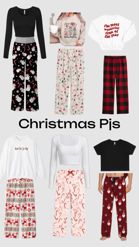 Preppy Holiday Outfit, Christmas Pajamas Aesthetic, Comfy Christmas Outfits, Pj Ideas, Preppy Christmas Outfit, Cute Christmas Pajamas, Pj Outfit, Girly Christmas Gifts, Pajamas Aesthetic