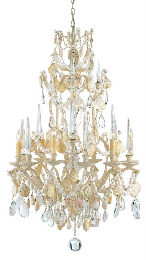 Capiz shell chandelier