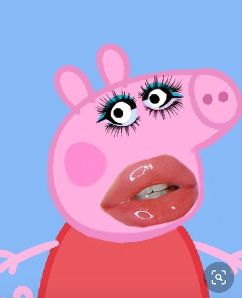 Peppa Pig Bombastic Side Eye, Preppy Peppa Pig Photos, Baddie Peppa, Peppa Pig Memes, Lipstick On A Pig Meme, Peppa Pig Funny, Material Gworl, Pepa Pig, Funny Printables