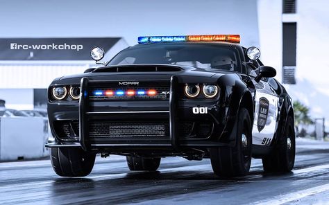 Dodge Demon Cop Car! Dodge Demon, Dodge Challenger Hellcat, Challenger Rt, Hellcat Challenger, Car Artwork, Scat Pack, City Car, Police Car, Emergency Vehicles