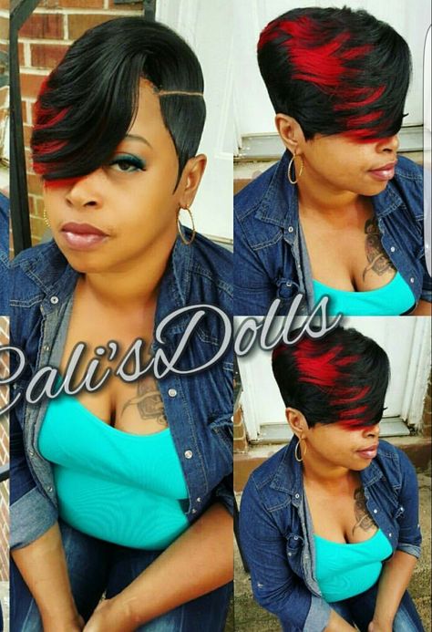 Nice color and cut Short 27 Piece Hairstyles, Short Quick Weave Styles, 27 Piece Quick Weave, Short Quick Weave Hairstyles, 27 Piece Hairstyles, Short Quick Weave, Quick Weave Styles, Short Weave Hairstyles, Hairstyles Quick