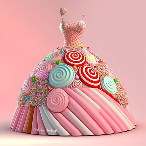 Sweets Doodles, Junk Couture, Vishma Maharaj, Candyland Theme, Water Bottle Art, Paper Dresses, Candy Costumes, Diy Desserts, Gingerbread Recipe