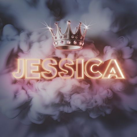 Jessica Name, Wall Papers, 3d Render, Neon Lights, Cute Wallpapers, Neon, Crown, Wallpapers, Collage