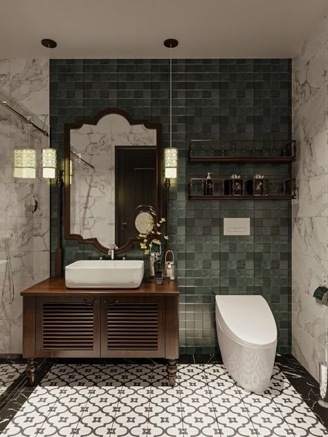 Asian Bathroom, Bathtub Ideas, Decor Small Bathroom, Washroom Decor, House Bathrooms, Eclectic Bathroom, Latest Bathroom, Washroom Design, Bathroom Design Ideas