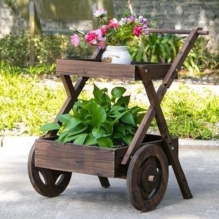 Plant Bed, Plant Stand With Wheels, Elevated Garden, Wheelbarrow Planter, Elevated Gardening, Wooden Cart, Car Bar, Bed Stand, Wooden Trays