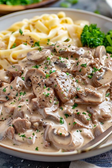 Classic Beef Stroganoff is a delicious and nutritious choice for any mealtime! 🍲🐄 Made with tender beef and creamy mushroom sauce, this dish is a delightful blend of savory flavors and rich texture. Quick to prepare and bursting with wholesome goodness, Classic Beef Stroganoff is perfect for a comforting dinner or special treat. Indulge in this vibrant twist on a classic favorite today! 😋🌿 #ClassicBeefStroganoff #SavoryMeals #HealthyEating #ComfortFood Classic Beef Stroganoff, Comforting Dinner, Talk To People, Creamy Mushroom Sauce, Tender Beef, Mushroom Sauce, Beef Stroganoff, Hot Meals, Budget Meals