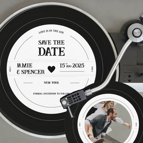 Retro Wedding Invitations, Unique Save The Dates, Date Invitation, Save The Date Photos, Retro Wedding, Photo Invitations, Save The Date Templates, Photo Wedding, Wedding Save The Date