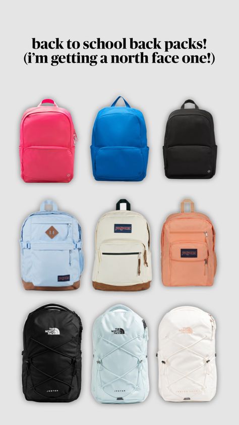 #preppy #fyp #beauty #backpack #lululemon #northface #jansport Backpack Lululemon, Jansport Backpacks, Lululemon Backpack, Preppy Backpack, Back 2 School, Jansport Backpack, The North Face, Back To School, Backpacks