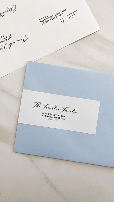 Save The Date Envelope Addressing Labels, Wrap Around Address Labels, Easy Wrap, Envelope Labels, Diy Envelope, Products Design, 카드 디자인, Handwritten Letters, Addressing Envelopes